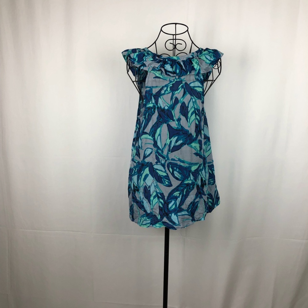 Ella Moss cotton/silk ruffle neck sleeveless top S - Picture 5 of 6